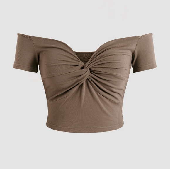 Cider Tops - Cider Twist Front Crop Top